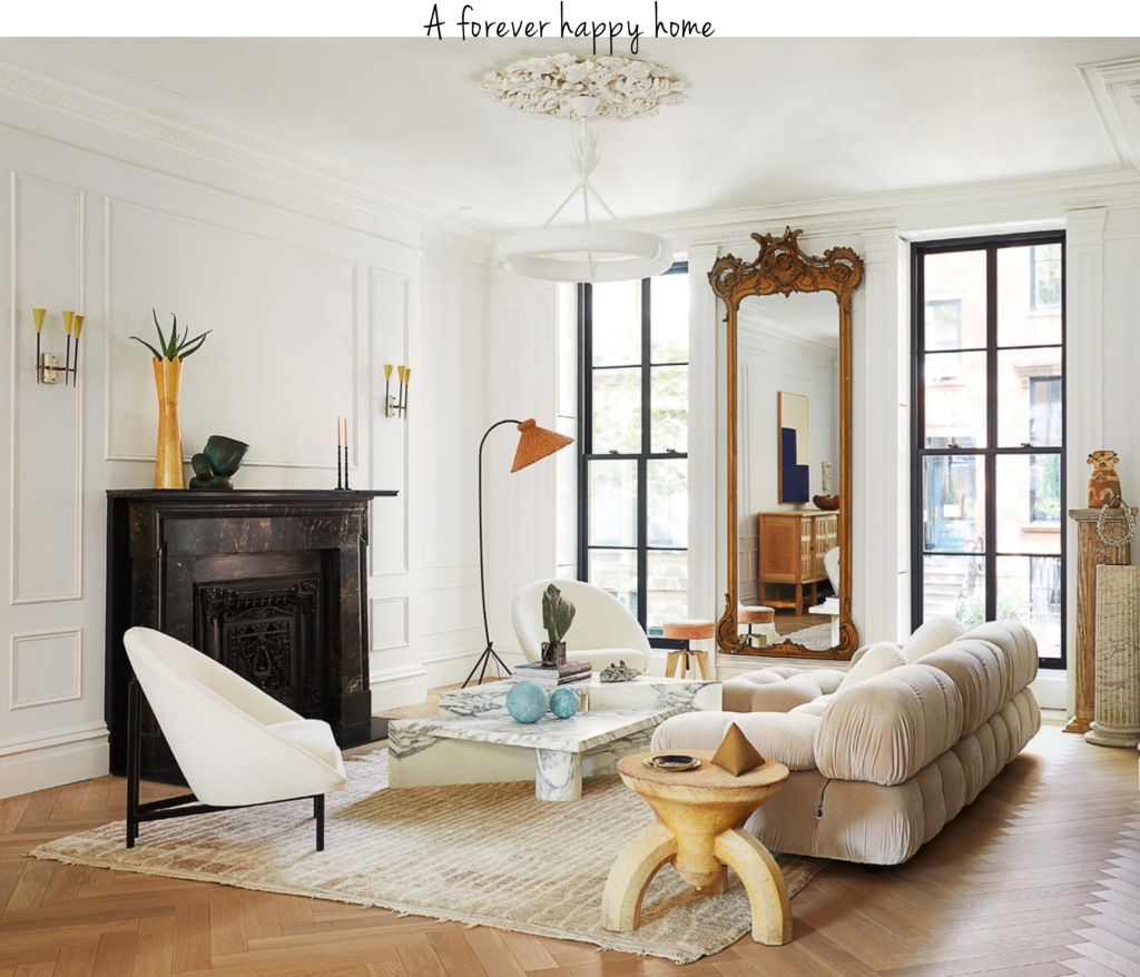  <img src="design.jpg" alt="New Traditionalist living room designed by Athena Calderone, Antiques and modern furnishing">